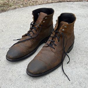 Waxed Suede Wolverine BLVD Cap Toe Boots 14